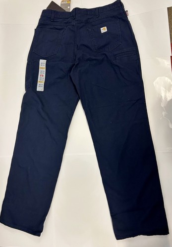 Pantalones de trabajo Carhartt FR 38x36 azul marino nuevos con etiquetas resistentes al fuego CAT 2 - Imagen 8 de 8