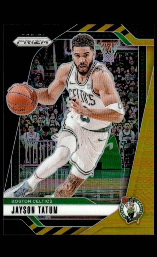 2024-25 Prizm: #103 Jayson Tatum Black/Gold Refractor /5 NM-MT OR BETTER