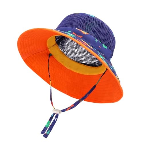 Kids Toddler Baby Sun Hat for Boy Girl Summer Wide Brim Hats Bucket Cap with - Picture 2 of 5