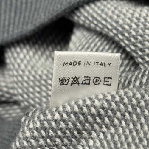 Loro Piana Cashmere Cotton Sweater Gray Pullover Italy Crew Men Size 48 Large - Picture 6 of 9