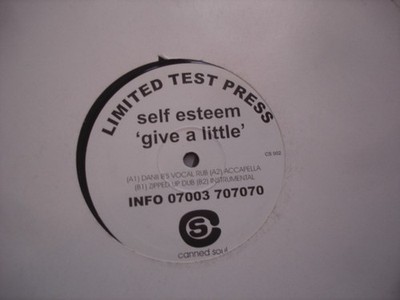 Self Esteem - Give A Little - UK Test Press Vinyl - 2002 - Canned Soul