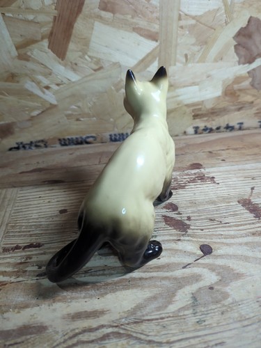 Adorno GATO SIAMÉS vintage de Coopercraft, 18 cm de largo. Cerámica vintage - Imagen 5 de 7