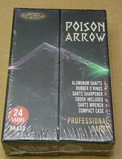 Ignat Games Poison Arrow 6 Professional Steel Tip Darts 24g Brass Sealed NIB