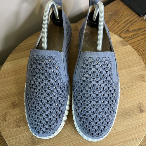 Ilse Jacobsen Tulip Shoes Women 40 Blue Slip On Comfort Loafer Sneakers Flat - Picture 7 of 11