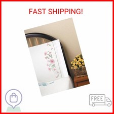 Tobin Stamped Pillowcase Pair for Embroidery, 20 by 30-Inch, Gloriosa 23093 