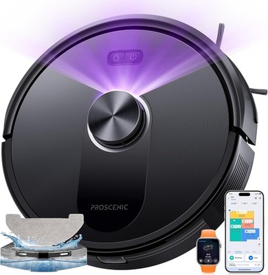 Proscenic Q10+ Saugroboter mit Wischmopp, 8000Pa starke Saugkraft Saugroboter