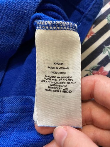 Polo Ralph Lauren uomo polo taglia large invecchiata sbiadita anni 90 Y2K casual rara - Foto 12 di 17