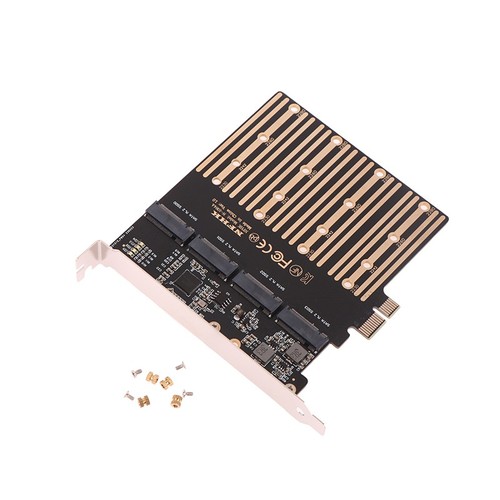 PCIE to M2 Adapter PCI Express X1 3.0 4 Port B Key M.2 NGFF SATA SSD Adapter _cn - Bild 7 von 11