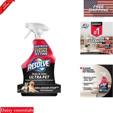 Pet Carpet Cleaner Spray 32oz Stain Odor Removal for Carpets Upholstery