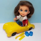 Vintage Mattel Liddle Kiddles BABE BIDDLE Doll, Outfit, Shoes, & Car