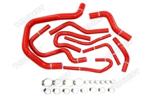 Fit 92-00 Honda Civic D15 D16 1.6L SOHC EG EK Silicone Radiator Coolant Hose Red