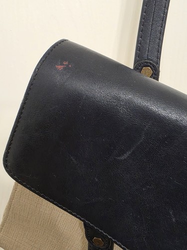 Vintage Texier France Bag – Canvas & Faux Leather, Classic French Design - Picture 11 of 18