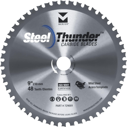729001 48-Tooth Professional Grade C-6 Carbide Blade for Mild Steel, 9" Blade X  - Picture 9 of 12
