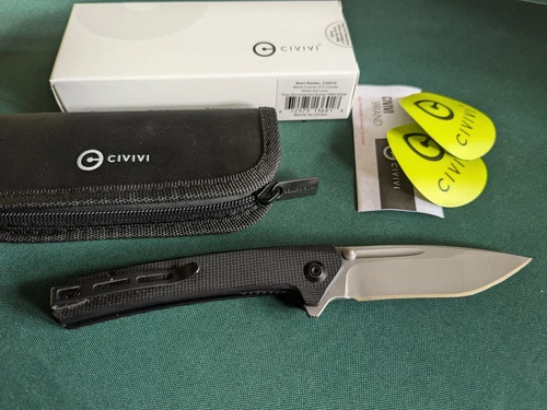 Civivi Keen Nadder N690 Stonewashed Liner lock Black Folding Pocket Knife C2021A
