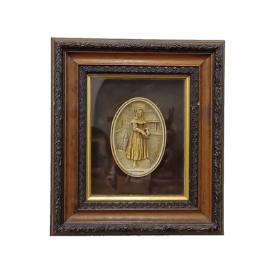 Ivorex Vintage Arthur Osborne Little Nell Plakette Charles Dickens gerahmt