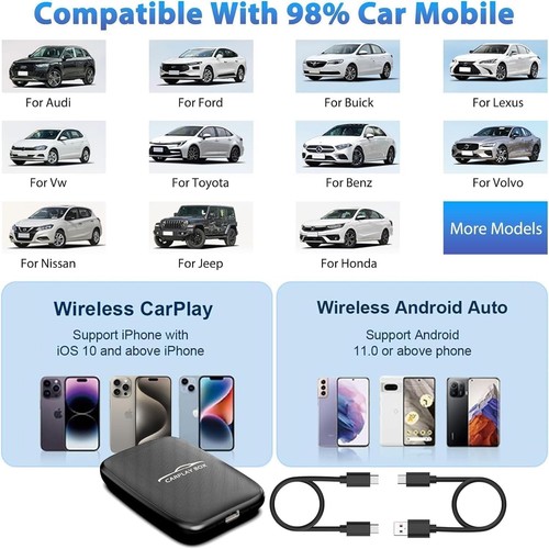 2025 Actualizado Inalámbrico Carplay y Android Adaptador Automático - Netflix Youtub Integrado - Imagen 5 de 7