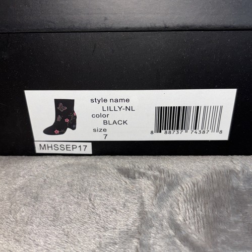 Neu im Karton - Nanette Lepore schwarze Stiefelette "Lilly" mit Blumenstickerei Größe 7. September 2017 - Bild 12 von 18
