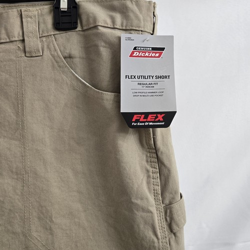 Original Dickies Herren Duck Canvas Utility Short Gr. 42 Regular Fit Flex Khaki - Bild 3 von 5
