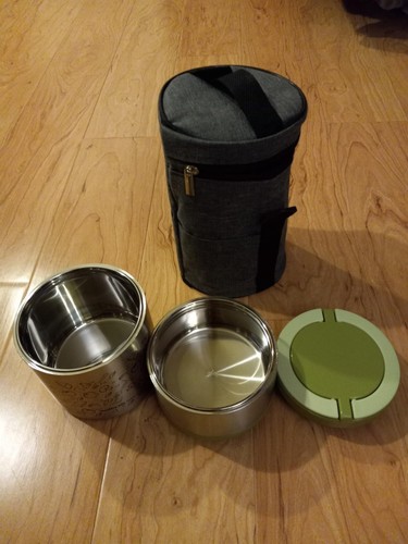 2-Tier Lunch Box - 32oz Stainless Steel Stackable Insulated Food Container wi... - Picture 9 of 9