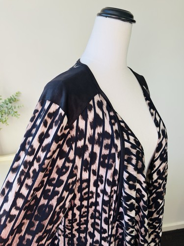 MOTTO Size 18 Women’s Leopard Print Open Waterfall Cardigan Made In Melbourne - Picture 5 of 12