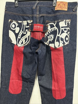 EVISU JEANS paris 54刺繍 ブラックデニム W30 EVISU JEANS paris 54刺繍 ブラックデニム W30