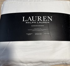 RALPH LAUREN 4 PC KING 300 TC Soft Dunham Cotton Sateen White Sheet Set Bedroom