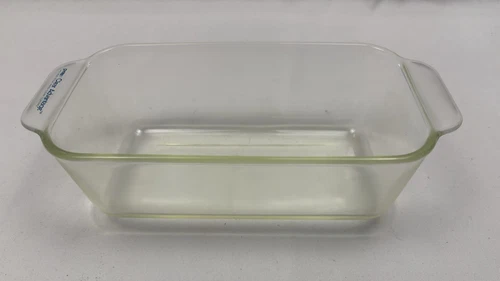 Vintage Pyrex 213-R Clear Glass Loaf Pan Bread Bake Dish 1.5 Qt  8.5"x 4.5"x2.5"