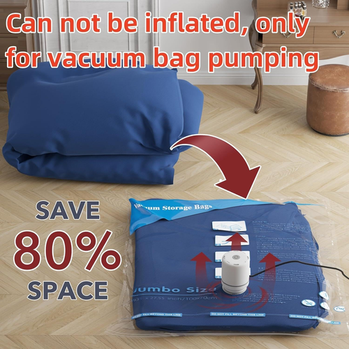 24 Pack Vacuum Storage Bags with Electric Pump, (5 Jumbo, 5 Large, 5 Medium, 5 S - Picture 7 of 12