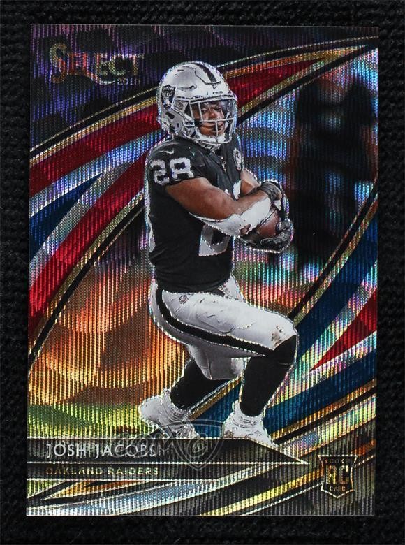 2019 Panini Select Field Level Tri-Color Prizm 96/99 Josh Jacobs #208 6ns