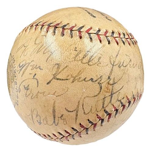 Babe Ruth Yankees 1920s Signed Official Spalding NL Baseball JSA ZZ35615 - Picture 1 of 7