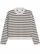 AMI Embroidered Crew Neck Sailor Sweater 133032792