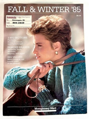 1985 Montgomery Wards FALL and WINTER CATALOG Mid-Century Modern Retro Vintage