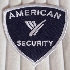 American Security Patch Shield Shaped 3" x 3"