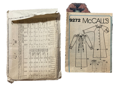 McCall’s 9272 Nachthemden & Roben 1989 ungeschnitten Gr. Large (18-20) Vintage Schnittmuster - Bild 2 von 2