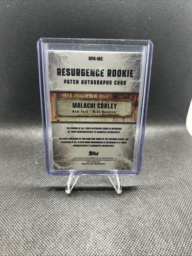 2025 Topps Resurgence Malachi Corley RC RPA-MC Player Worn Silver - Picture 2 of 11
