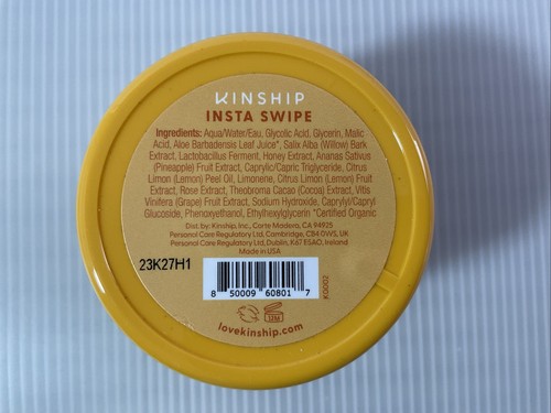 Almohadillas exfoliantes Kinship Insta Swipe miel de limón AHA 45ct almohadillas de ácido iluminador - Imagen 6 de 6