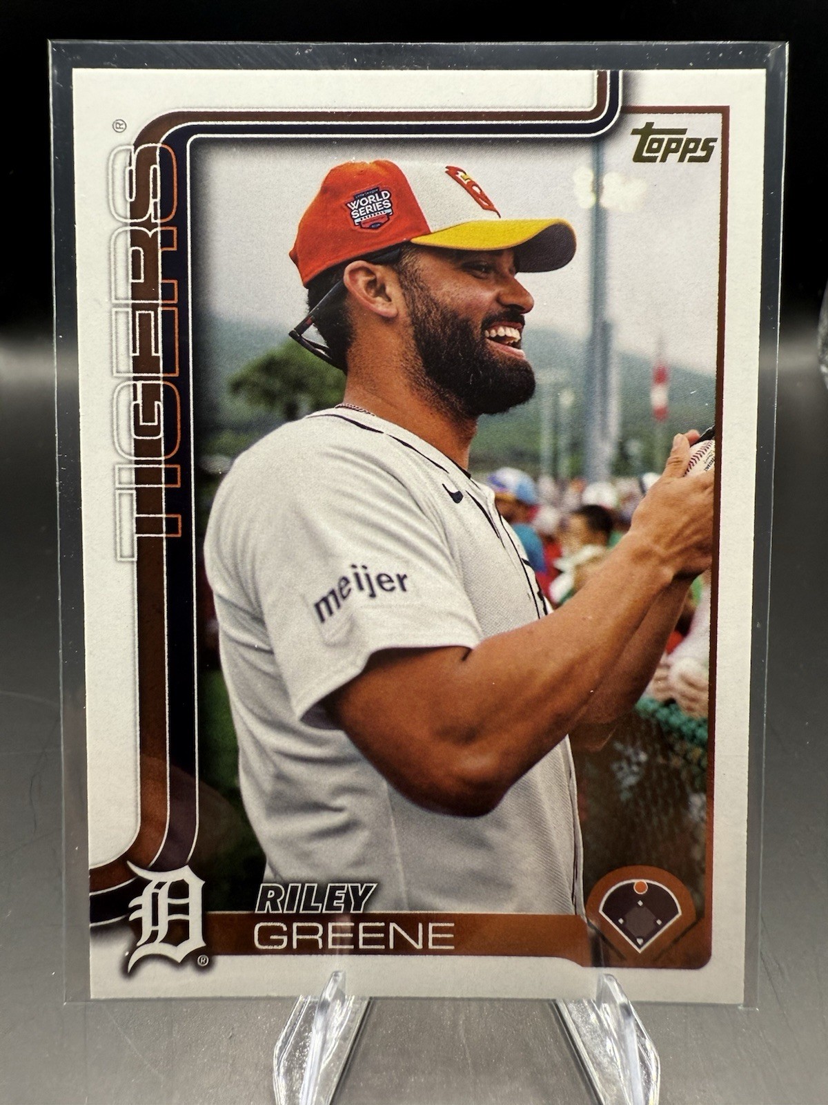 2025 Topps Series 1 - Riley Greene #332 Golden Mirror Image Variation