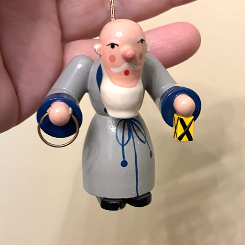 Erzgebirge St Peter Ornament Wooden Figure Vtg Germany Handpainted Christmas - Picture 8 of 8