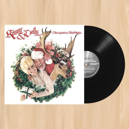 KENNY ROGERS and DOLLY PARTON Once Upon a Christmas VINYL LP RECORD         1223 - Picture 1 of 2