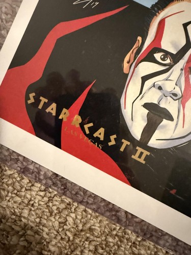 Starrcast II Sting Wrestling Poster Signed Behind The Paint Tony Schiavone Art - Picture 3 of 3