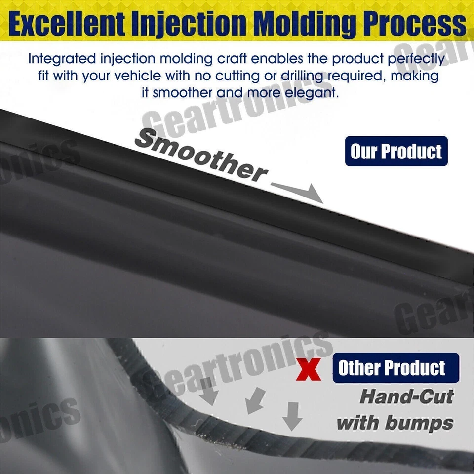 Para Toyota Corolla JDM Mugen 1993-1997 Estilo Ventana Ventilación Visera Sol Lluvia Protectores Foto 4 de 4