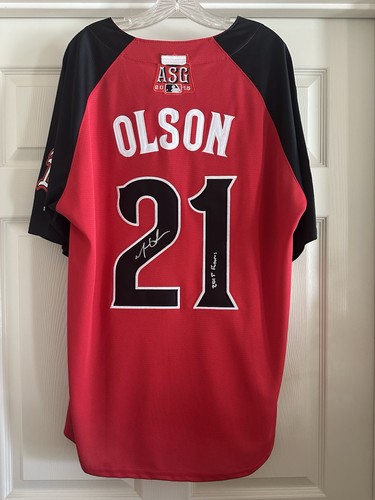 Matt Olson 2015 All Star Futures Jersey COA Signed Atlanta Braves Oakland A's - Picture 3 of 8