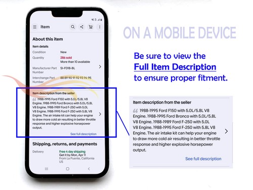 XYZ BLUE Short Ram Air Intake Kit + Filter For 2004-2007 Acura TSX Sedan 2.4L - Bild 4 von 10