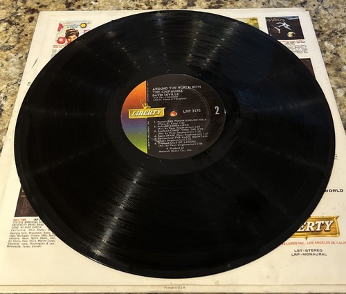 CHIPMUNKS- AROUND THE WORLD WITH THE CHIPMUNKS DAVID SEVILLE LP LIBERTY LRP-3170 - Picture 4 of 4
