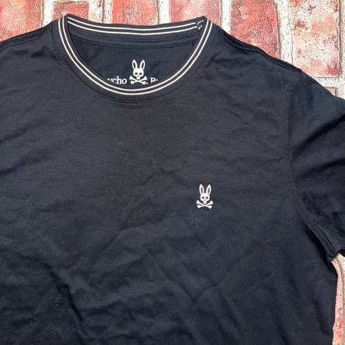 New Psycho Bunny Shirt Black Crew Neck Pima Cotton Tee Size Small Men - Picture 3 of 3