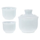 1 Set of Practical Chinese Style Ceramic Wine Warmer with Cups (Sky- )
