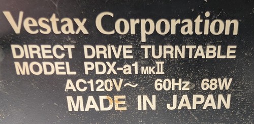 Vestax PDX-a1S MK II DJ Plattenspieler Direct Drive mit Shure M-447 voll funktionsfähig - Bild 10 von 13