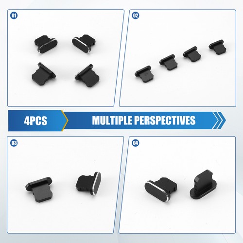 4 piezas enchufe carga conexión tapón tapa carcasa suave Slim H6794 - Imagen 5 de 7