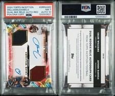 2024 Topps Inception - Dual Rookie Auto Jayden Daniels Caleb Williams /75 PSA