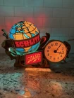 Vintage 1976 Schlitz Beer Globe Motion Back Bar Sign with Clock – Working